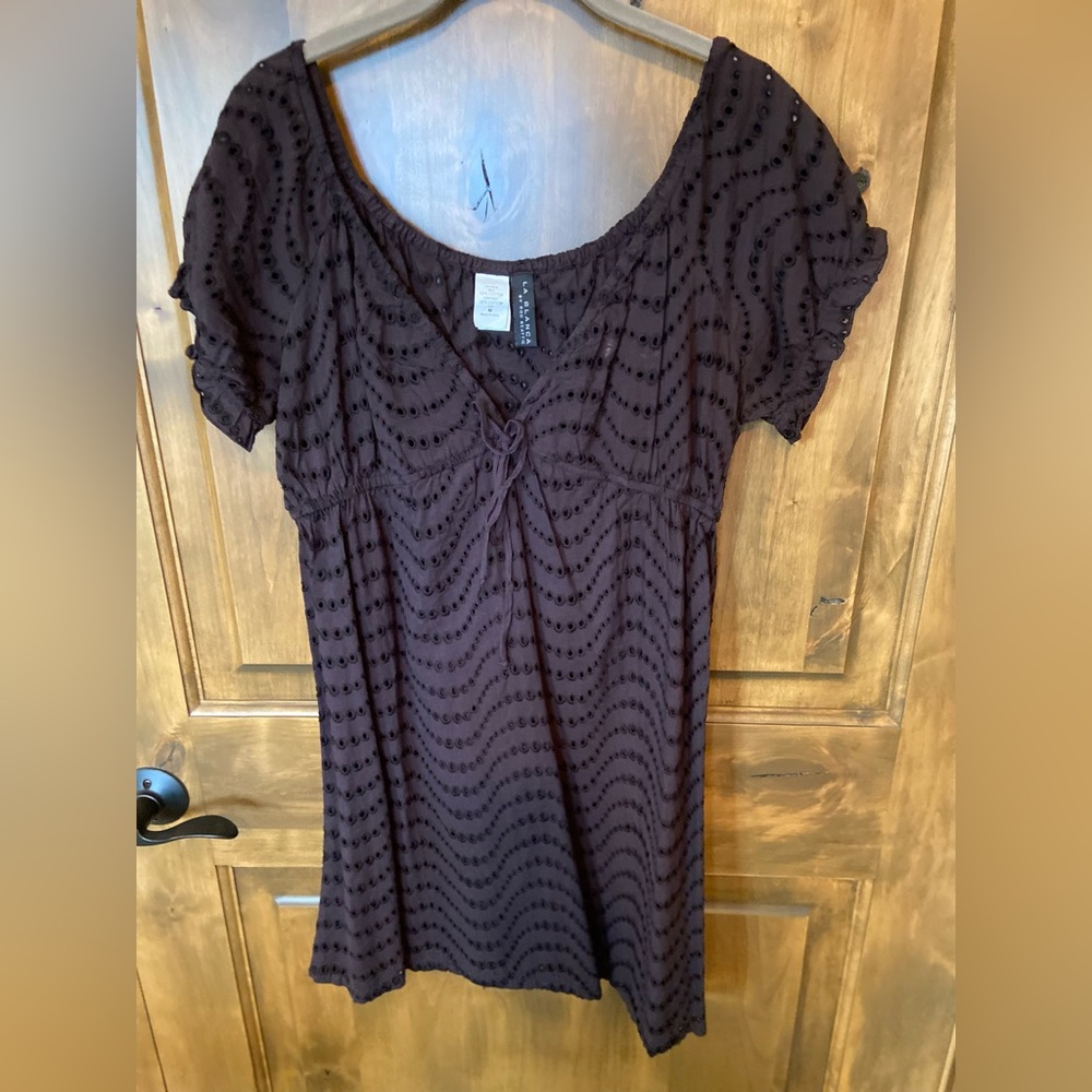 La Blanca eyelet swim coverup